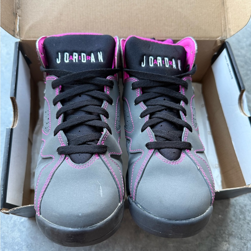 Jordan Retro Sneakers with Pink Highlights